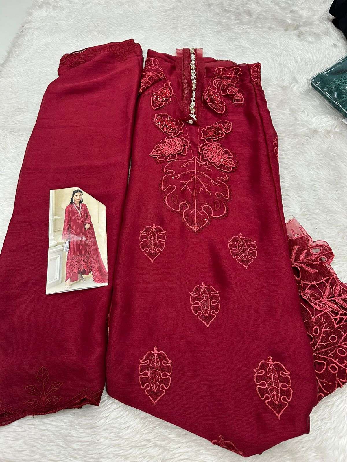 Falah Premium Party Wear Collection Code - 26053 By Falah Designer Suits - 07