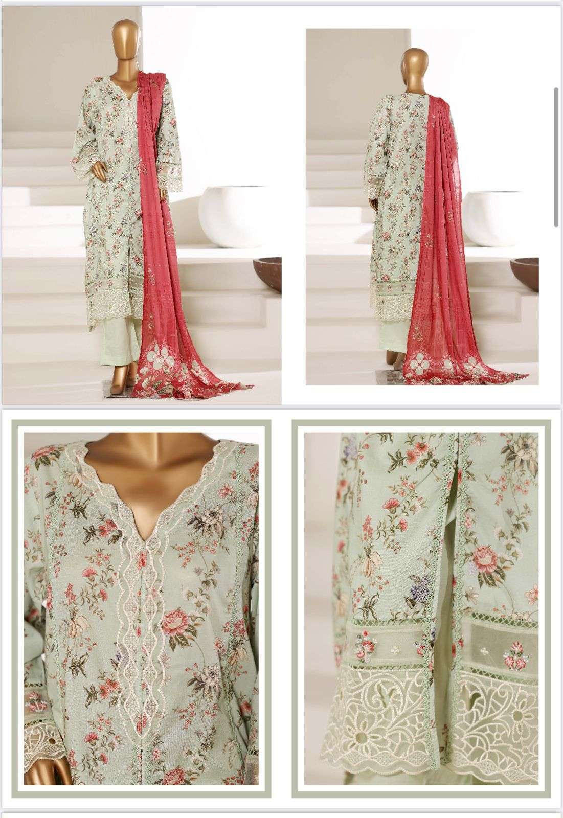 Festive Embroidered Lawn Collection 2026 Vol 1 by Sadabahar-04