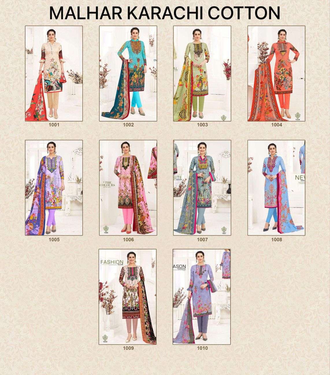 MALHAR PREMIUM LAWN COLLECTION VOL - 01 BY MALHAR - 01 - 10