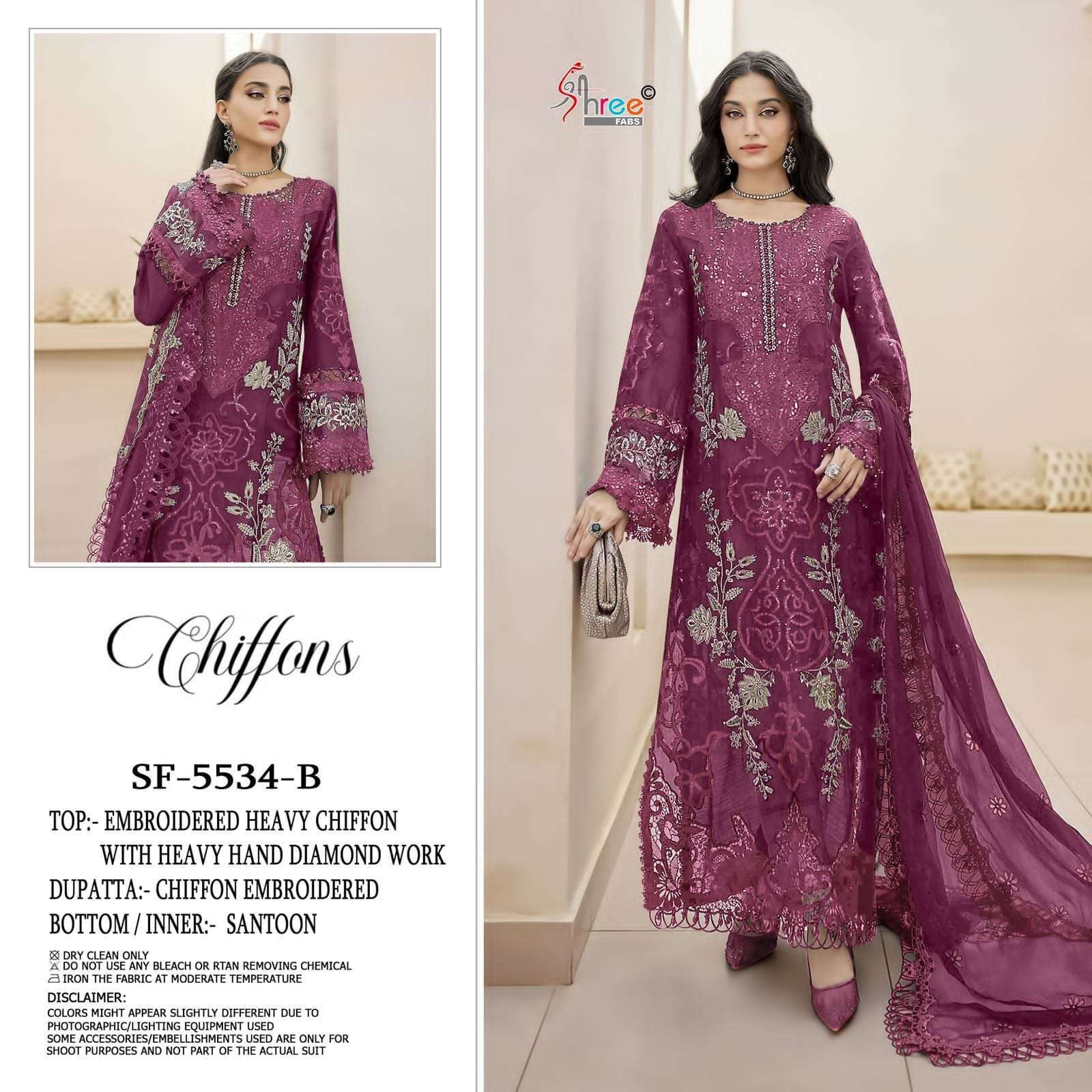 MARIA B CHIFFONS D.NO. SF - 5534 BY SHREE FABS - 02