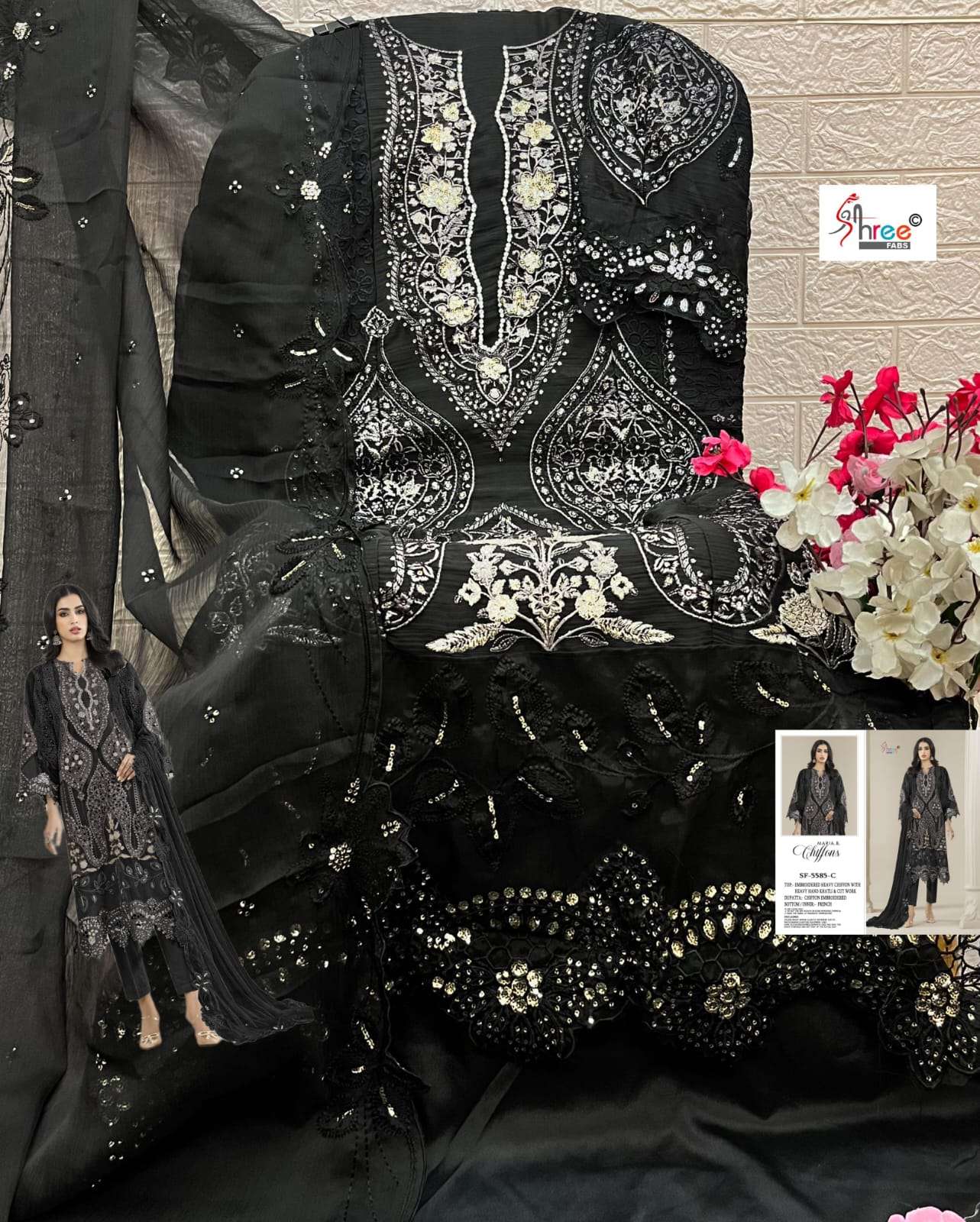 MARIA B. CHIFFONS D.NO. SF - 5585 BY SHREE FABS - 07