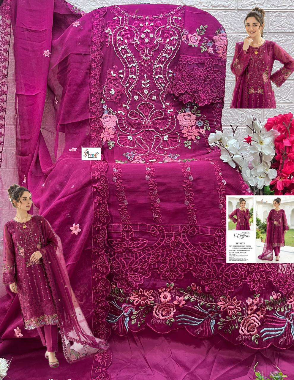 MARIA B CHIFFONS D.NO. SF - 5587 BY SHREE FABS - 05