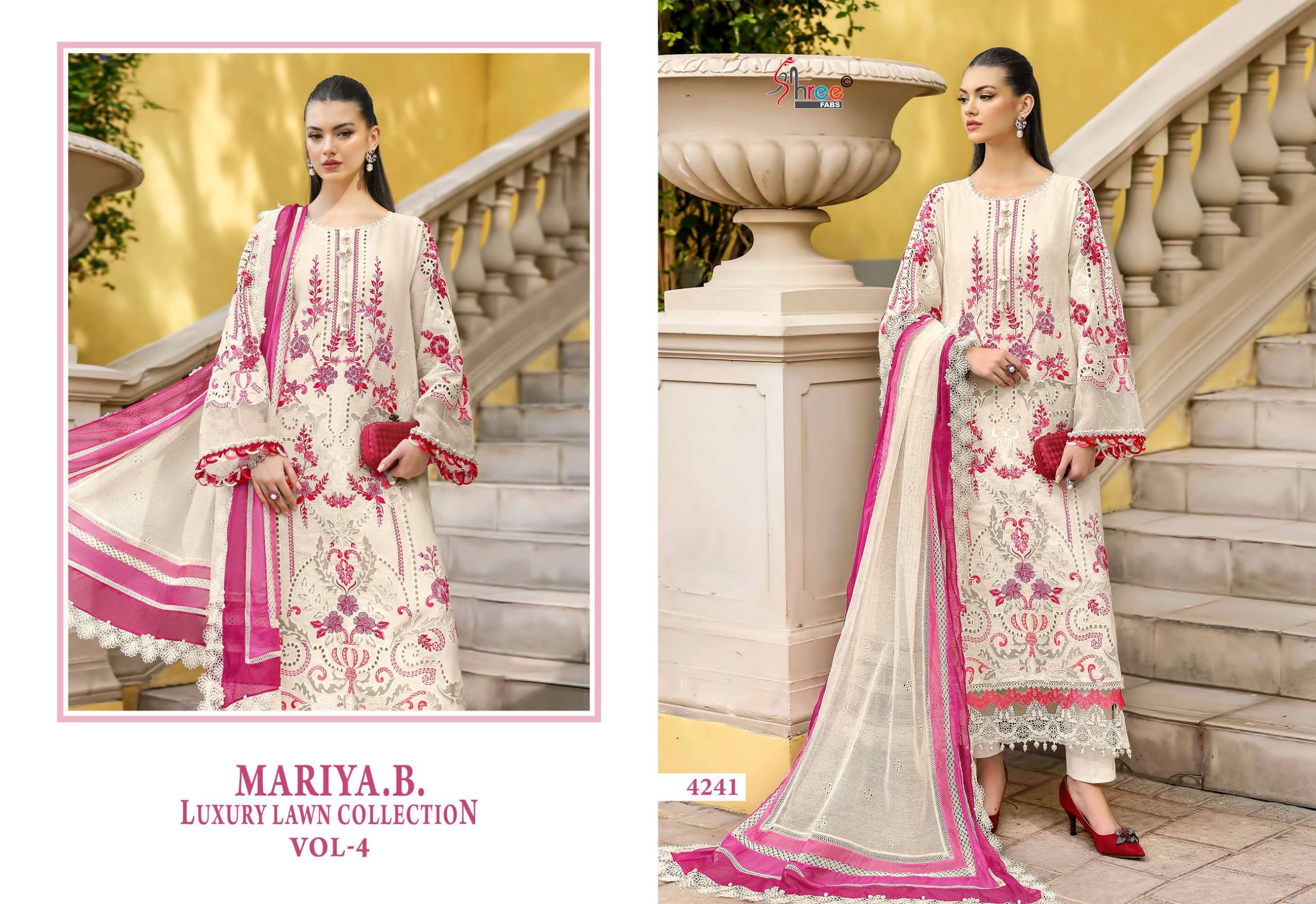 MARIYA B LUXURY LAWN COLLECTION VOL - 04 BY SHREE FABS - 01