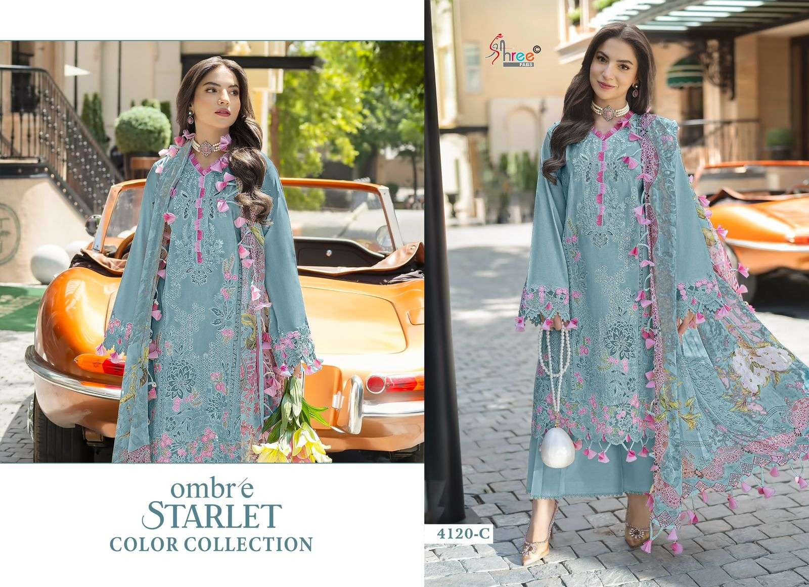 OMBRE STARLET COLOUR COLLECTION D.NO - 4120 BY SHREE FABS - 03
