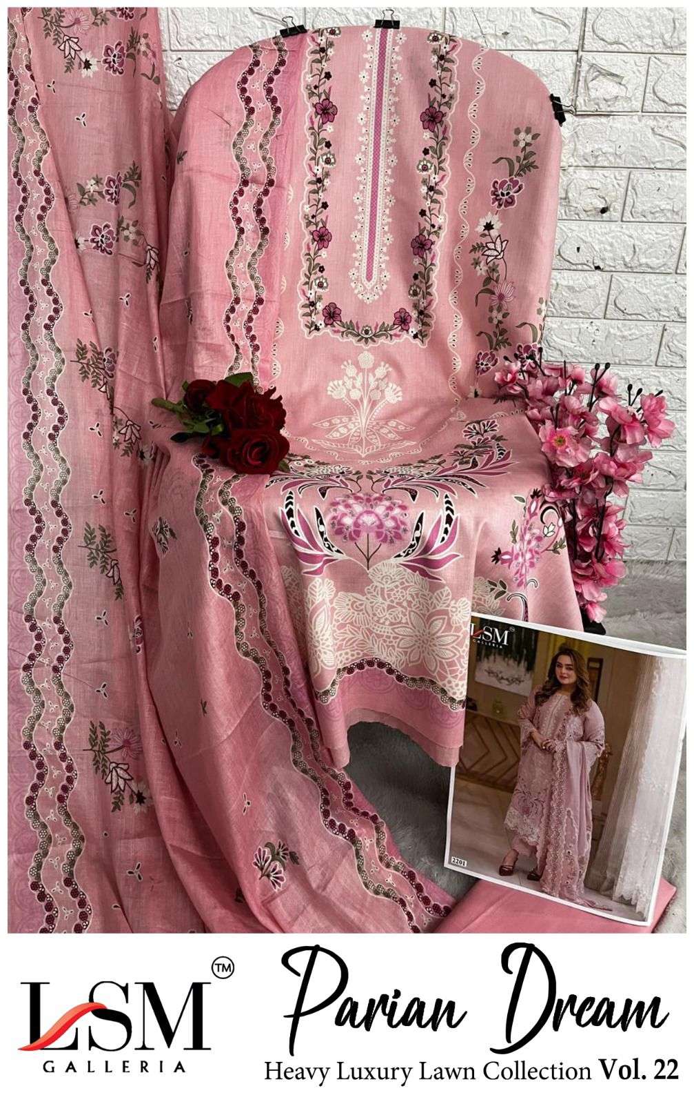 PARIAN DREAM HEAVY LUXURY LAWN COLLECTION VOL - 22 BY LSM GALLERIA - 07
