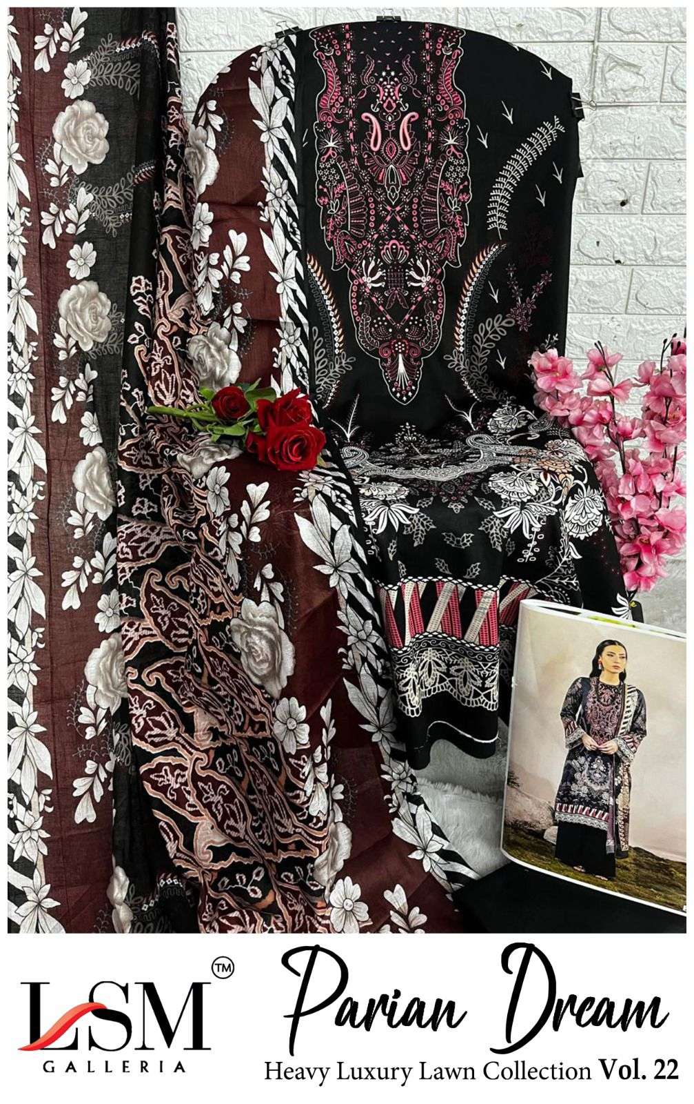PARIAN DREAM HEAVY LUXURY LAWN COLLECTION VOL - 22 BY LSM GALLERIA - 10