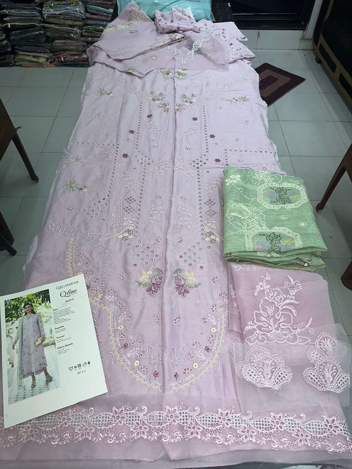 QLINE Luxury Digital Chikankari Lawn Collection 2026 by QALAMKAR-20