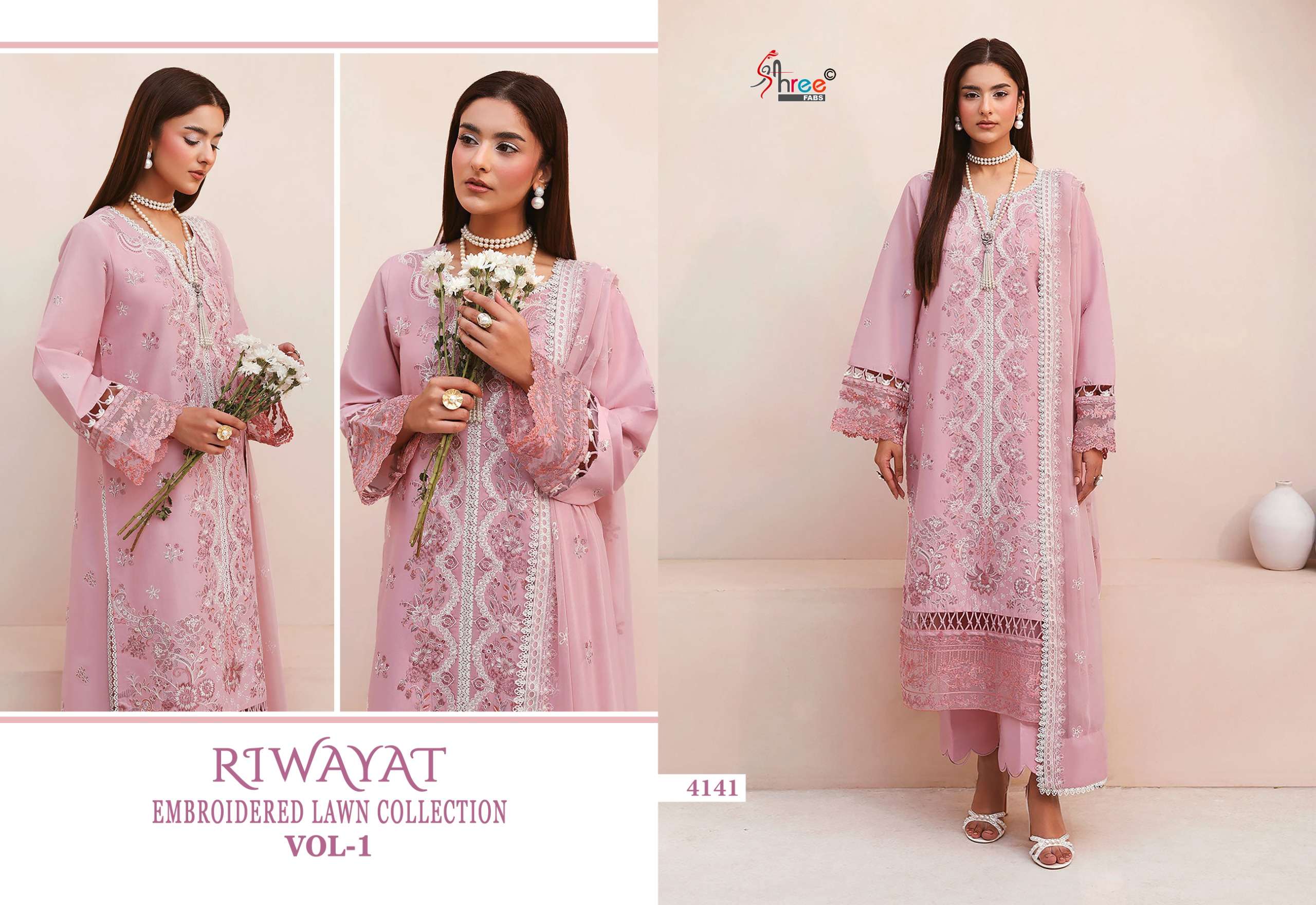 RIWAYAT EMBROIDERED LAWN COLLECTION VOL - 01 BY SHREE FABS - 02