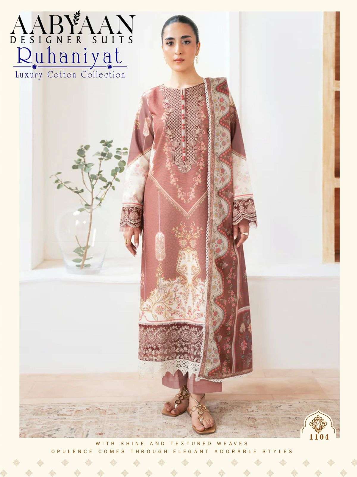 RUHANIYAT KARACHI STYLE VOL - 11 BY AABYAAN DESIGNER SUIT - 04