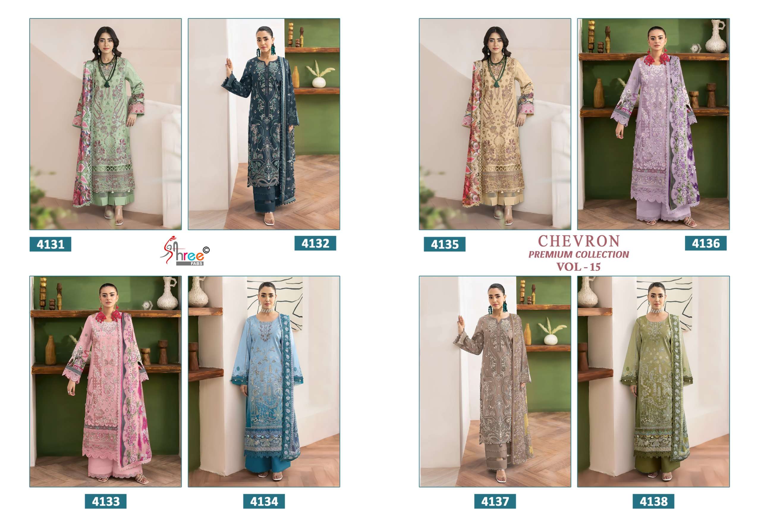 CHEVRON PREMIUM COLLECTION VOL-15 BY SHREE FABS - 01 - 08 A