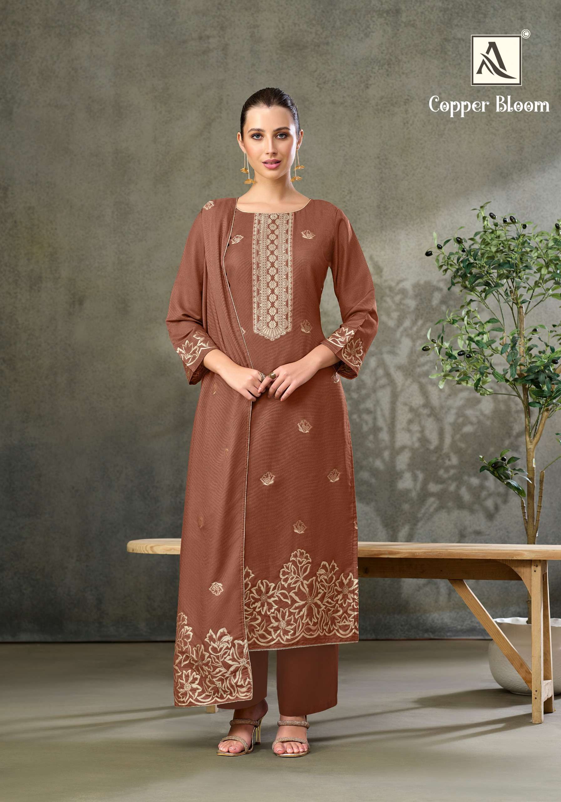 COPPER BLOOM BY ALOK SUITS - 01