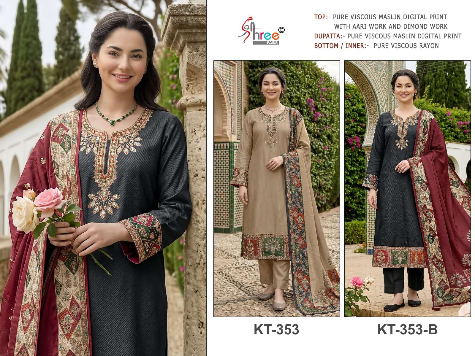 DESIGN NO. KT - 353 BY SHREE FABS - 01 - 02