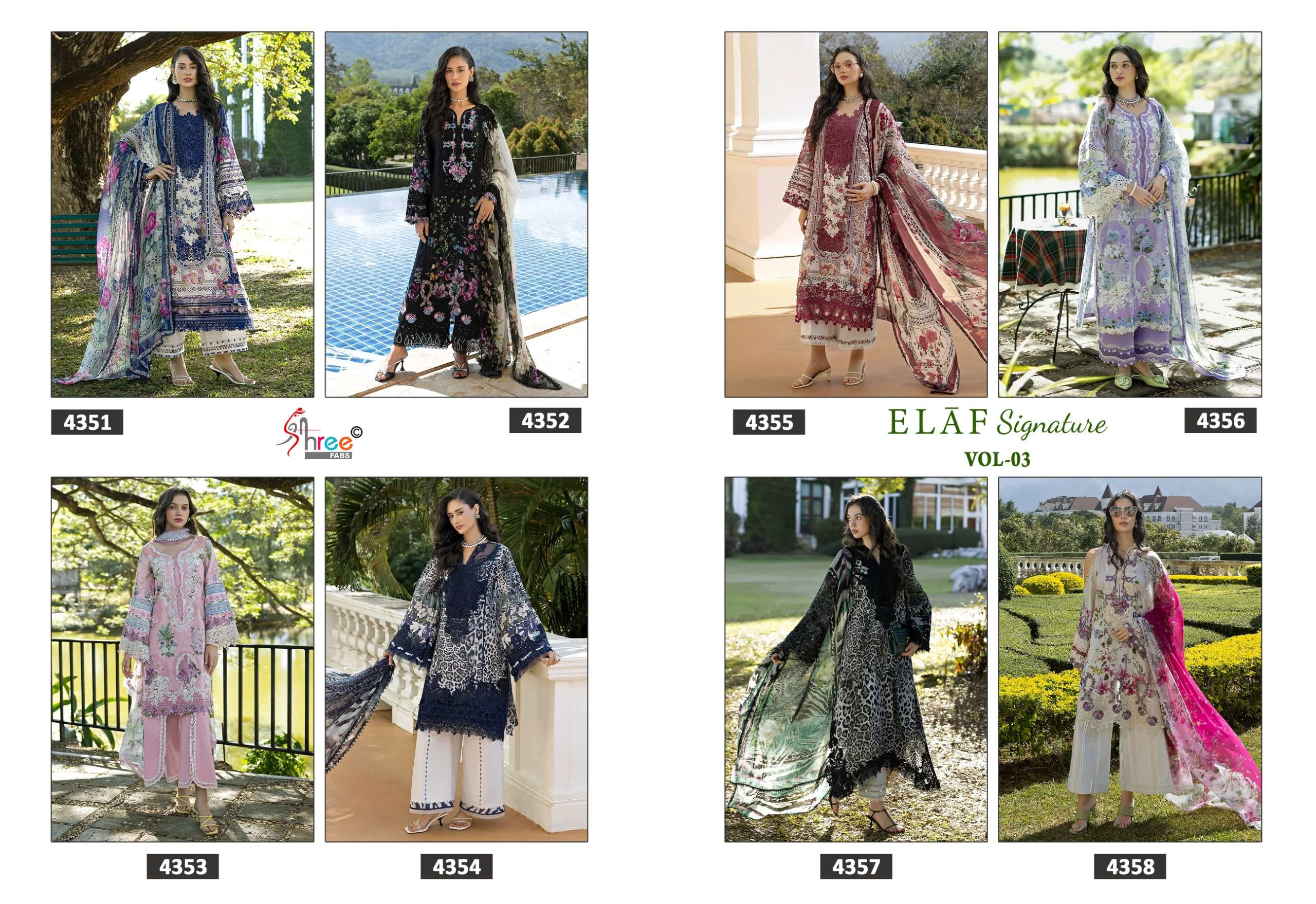 ELAF SIGNATURE VOL - 03 BY SHREE FABS - 01 - 08 A