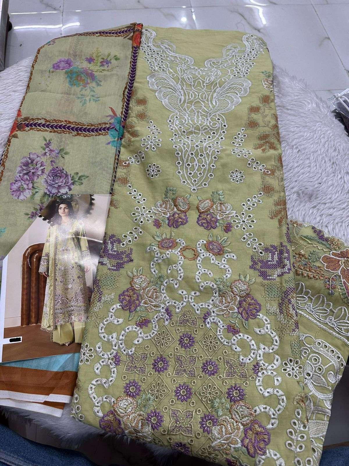 Falah Premium Cotton Collection Code - 26082 By Falah Designer Suit - 01 - 08 A
