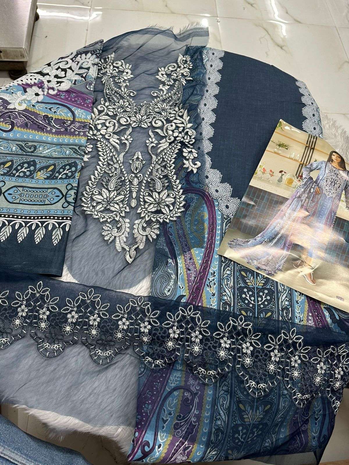 Falah Premium Cotton Collection Code - 26083 By Falah Designer Suits - 01 - 08 A