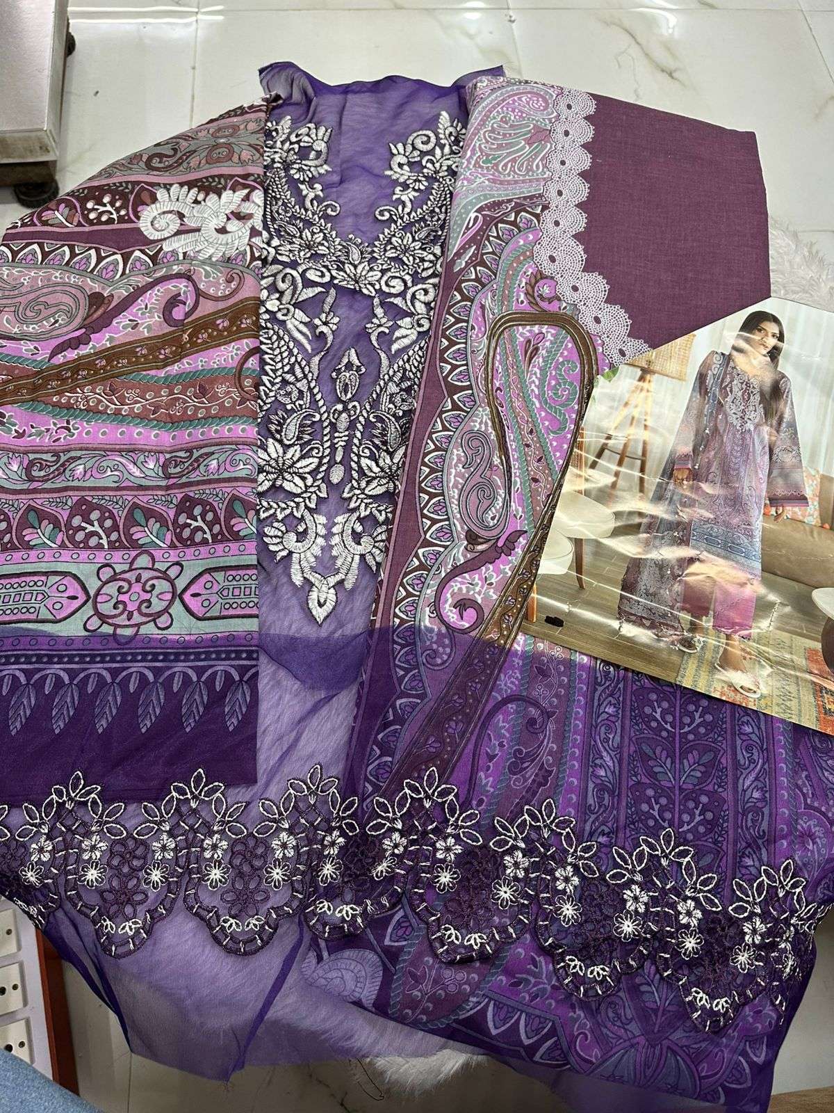 Falah Premium Cotton Collection Code - 26083 By Falah Designer Suits - 05