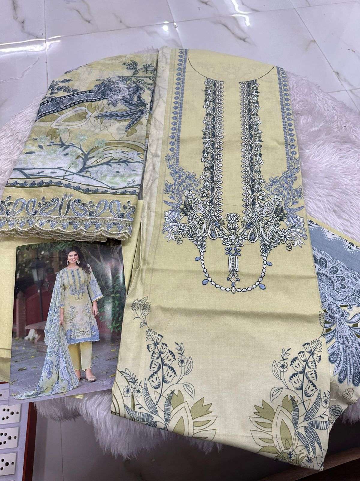 Falah Premium Cotton Collection Code - 26087 By Falah Designer Suits - 06