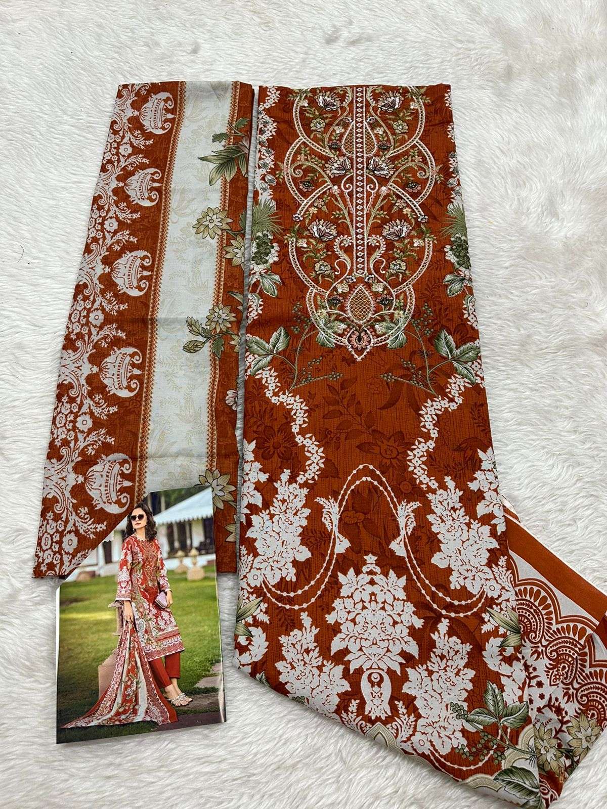 Falah Premium Cotton Collection Code - 26091 By Falah Designer Suits - 01