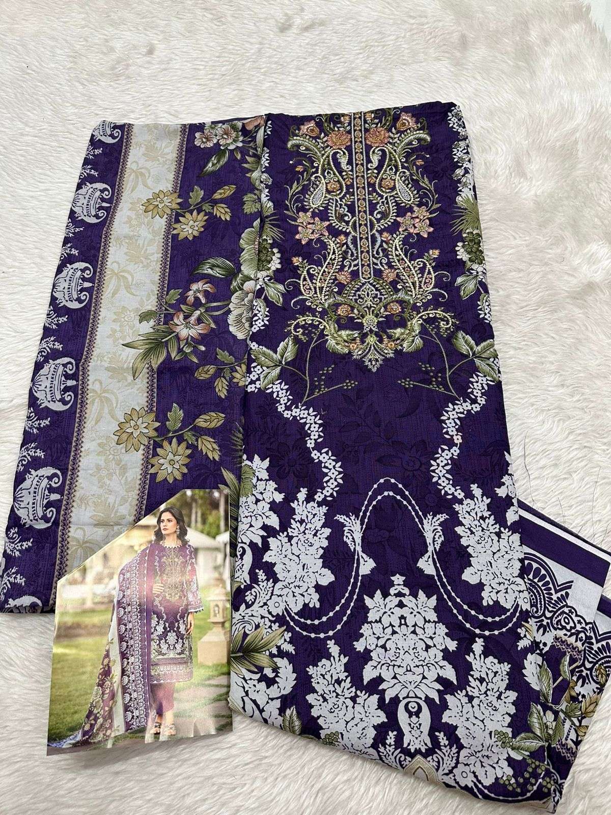 Falah Premium Cotton Collection Code - 26091 By Falah Designer Suits - 03