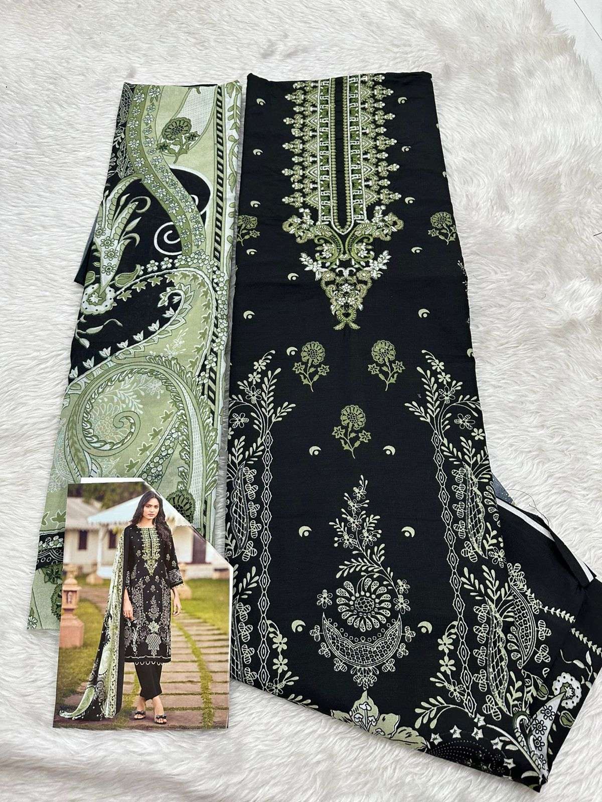 Falah Premium Cotton Collection Code - 26091 By Falah Designer Suits - 05