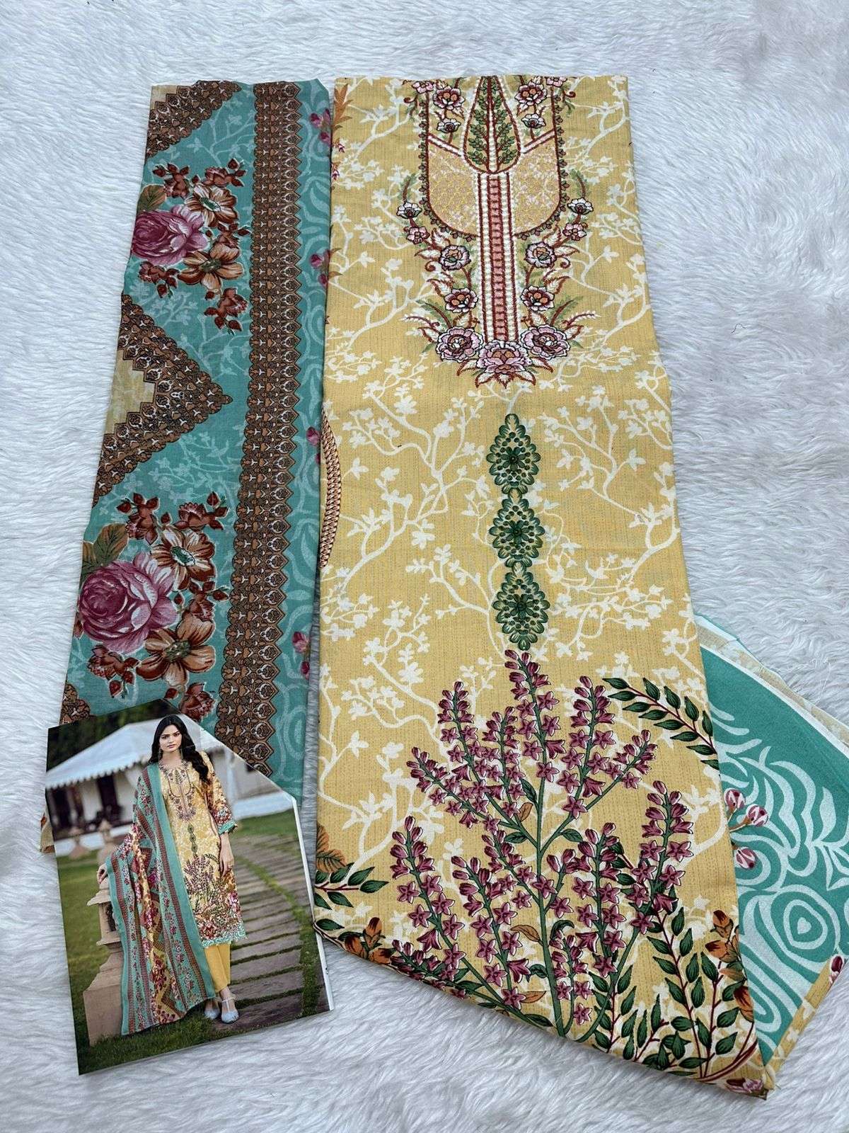 Falah Premium Cotton Collection Code - 26091 By Falah Designer Suits - 08