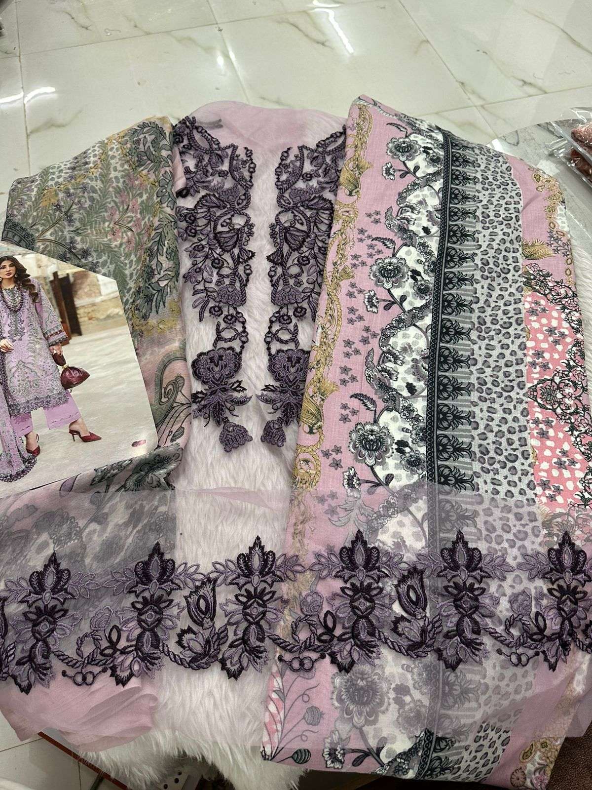 Falah Premium Cotton Collection Code - 26093 By Falah Designer Suits - 01 - 08 B