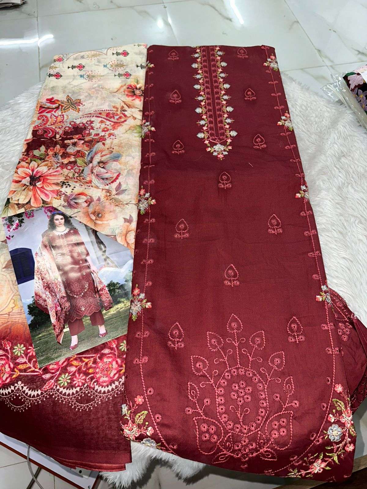 Falah Premium Cotton Collection Code - 26096 By Falah Designer Suits - 05