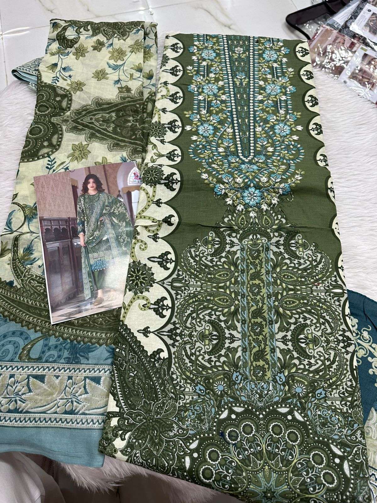Falah Premium Cotton Collection Code - 26134 By Falah Designer Suits - 01 - 08