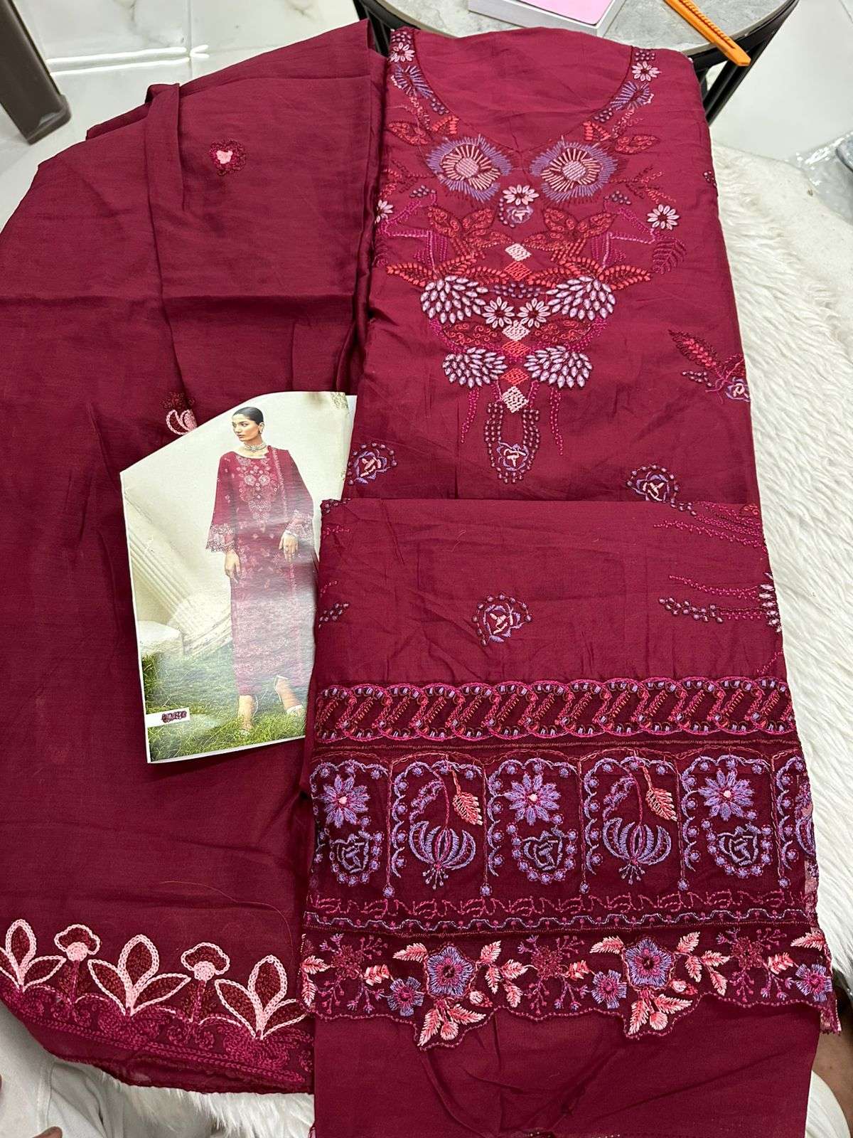 Falah Premium Cotton Collection Code - 26138 By Falah Designer Suits - 01 - 03 B