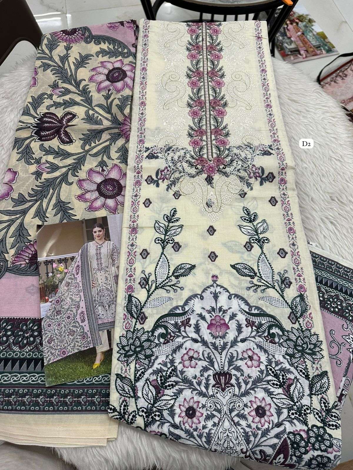 Falah Premium Cotton Collection Code - 50002 By Falah Designer Suits - 01 - 08