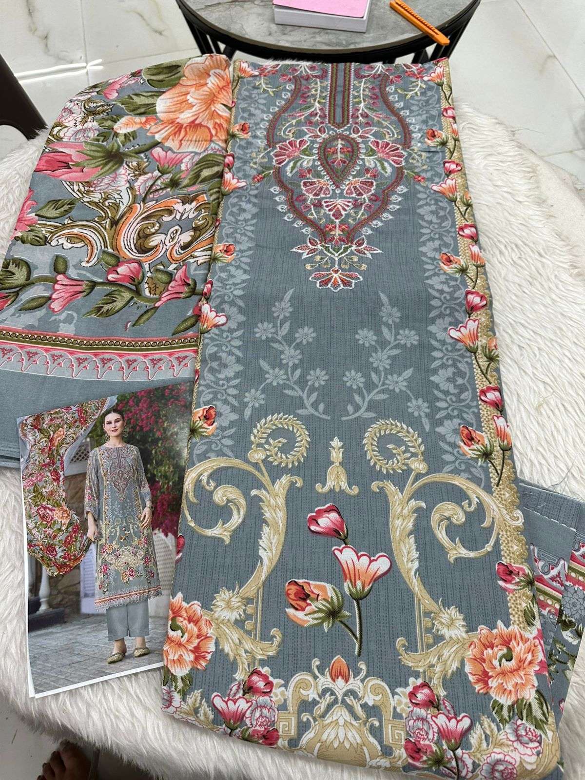 Falah Premium Cotton Collection Code - 50004 By Falah Designer Suits - 03