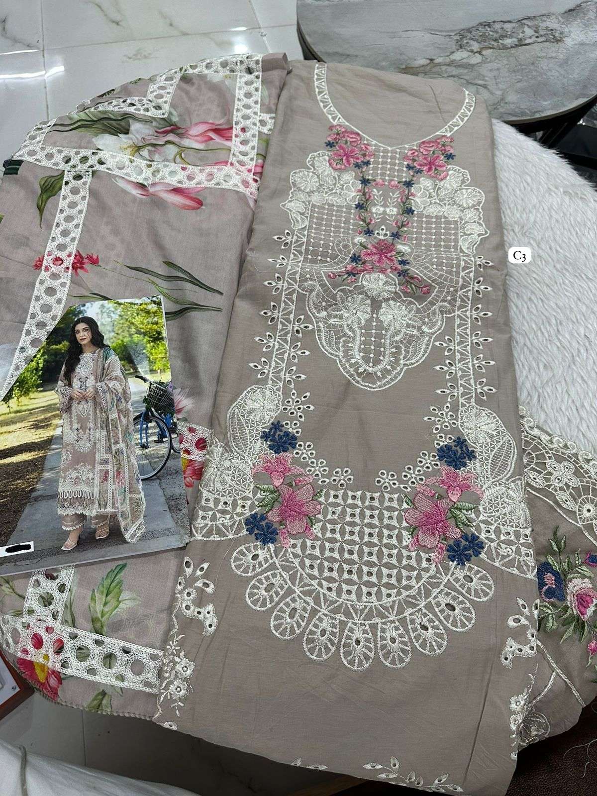 Falah Premium Cotton Collection Code - 50006 By Falah Designer Suits - 01 - 04