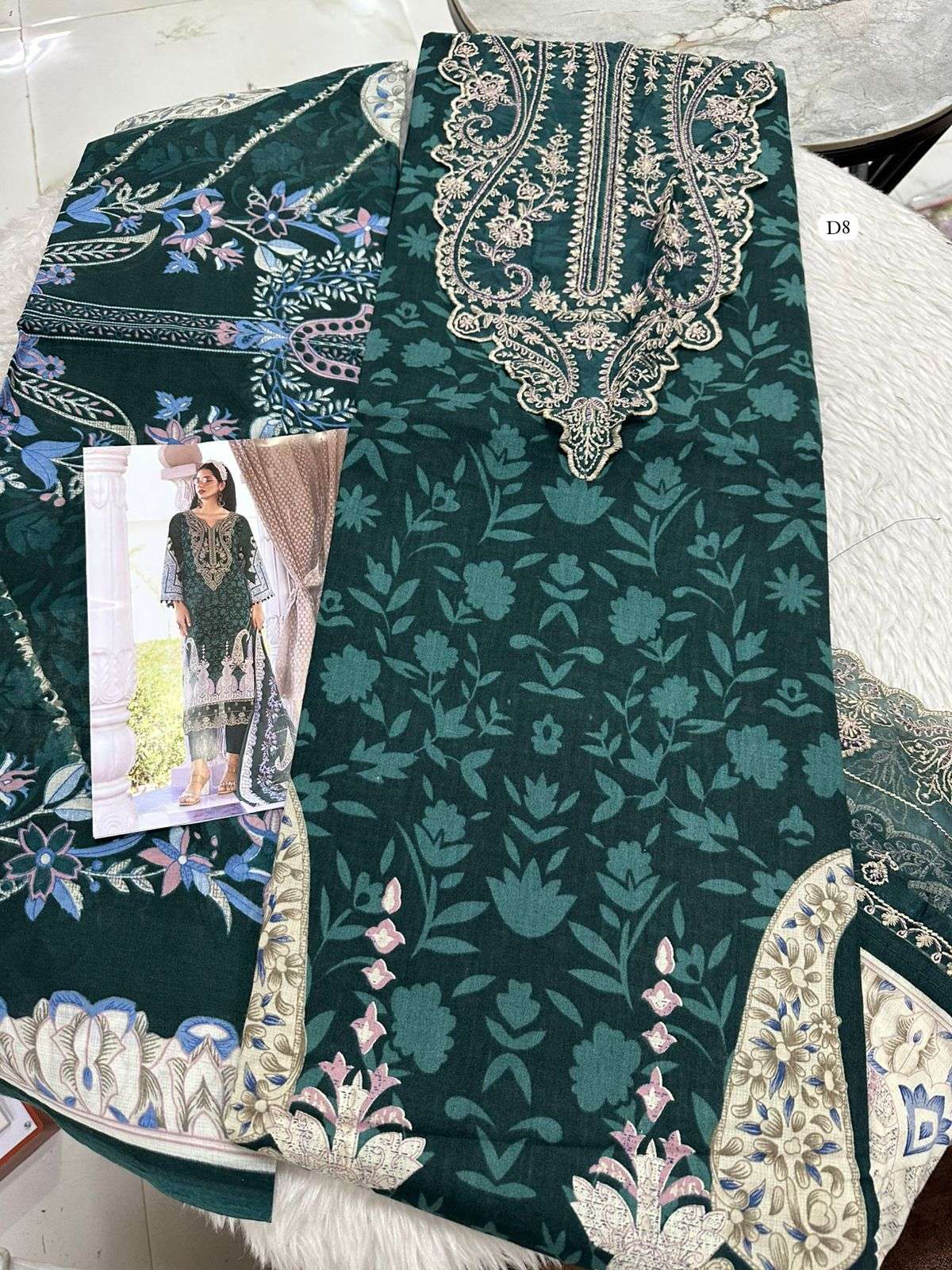 Falah Premium Cotton Collection Code - 50009 By Falah Designer Suits - 01 - 08