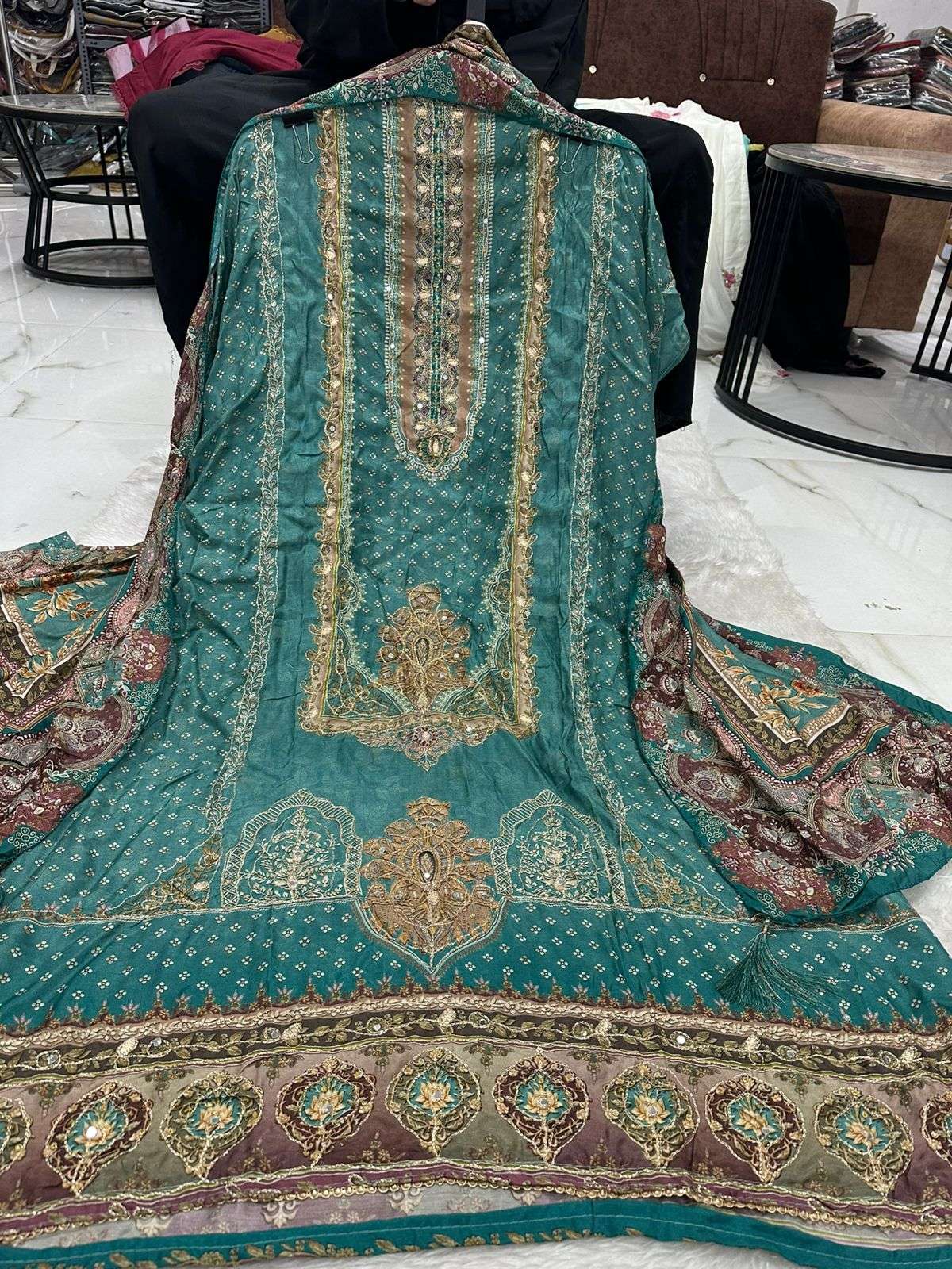 Falah Premium Maslin Collection Code - 26097 By Falah Designer Suits - 01 - 04
