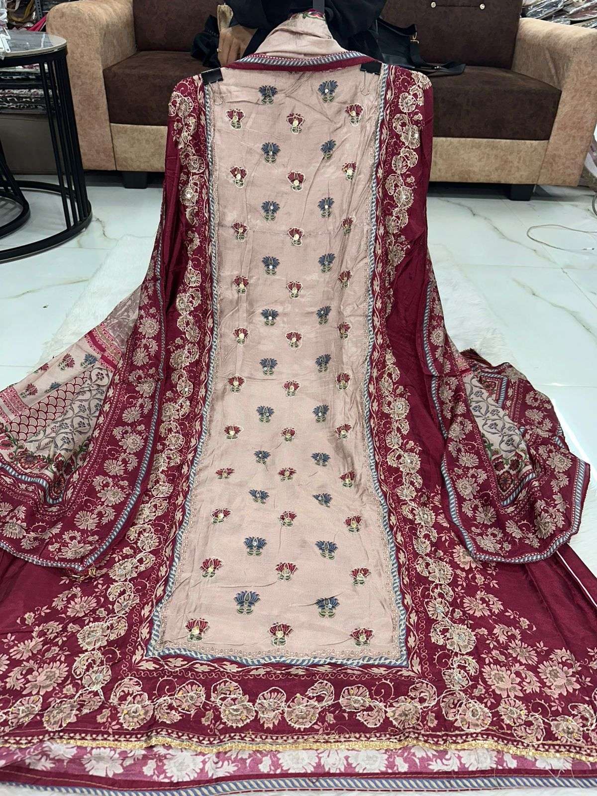Falah Premium Maslin Collection Code - 50017 By Falah Designer Suits	- 01