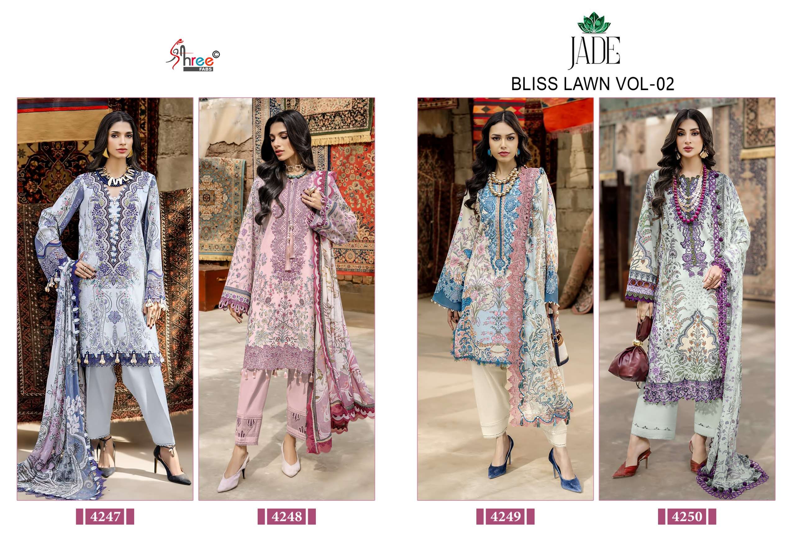 JADE BLISS LAWN VOL - 02 BY SHREE FABS - 01 - 04 A