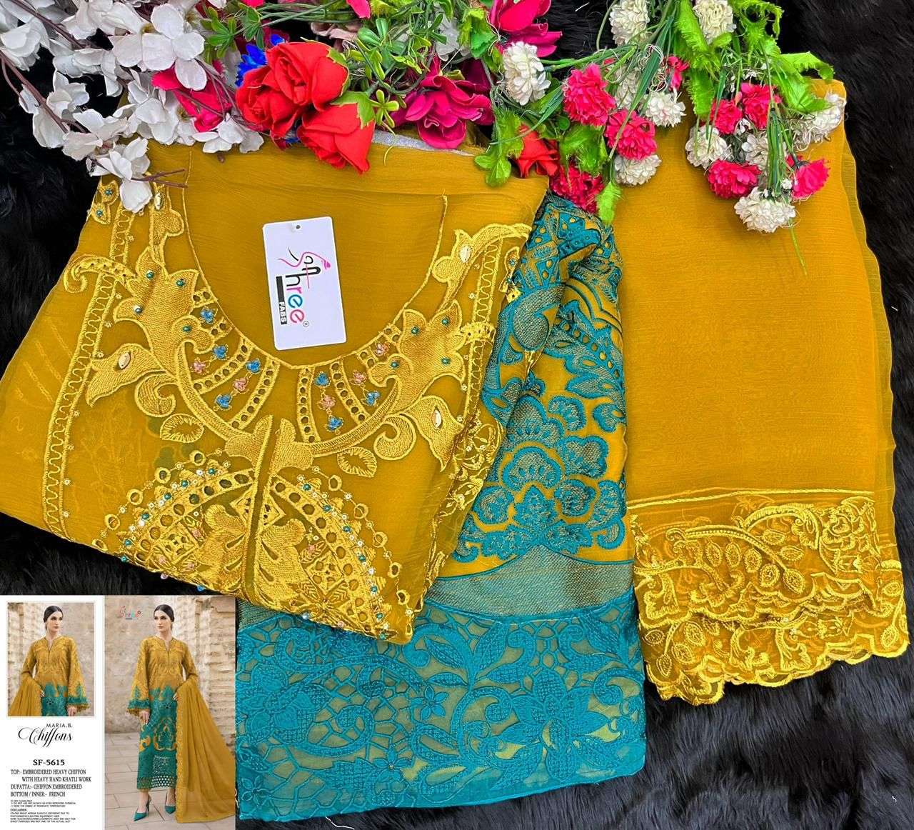 MARIA B CHIFFONS D.NO. SF - 5615 BY SHREE FABS - 05