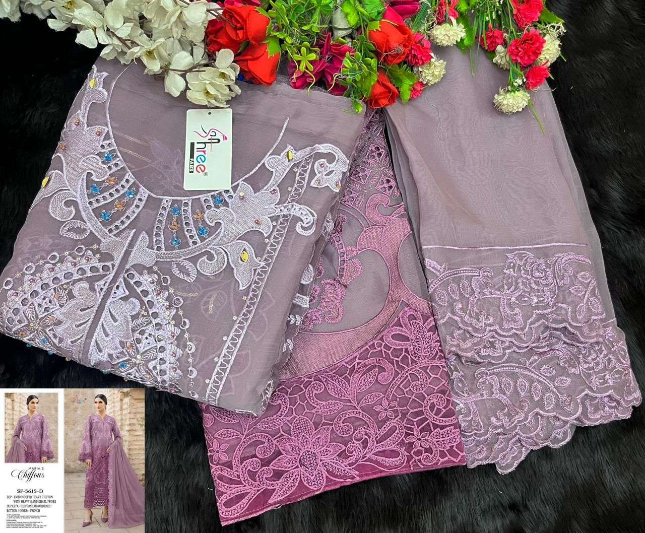 MARIA B CHIFFONS D.NO. SF - 5615 BY SHREE FABS - 08