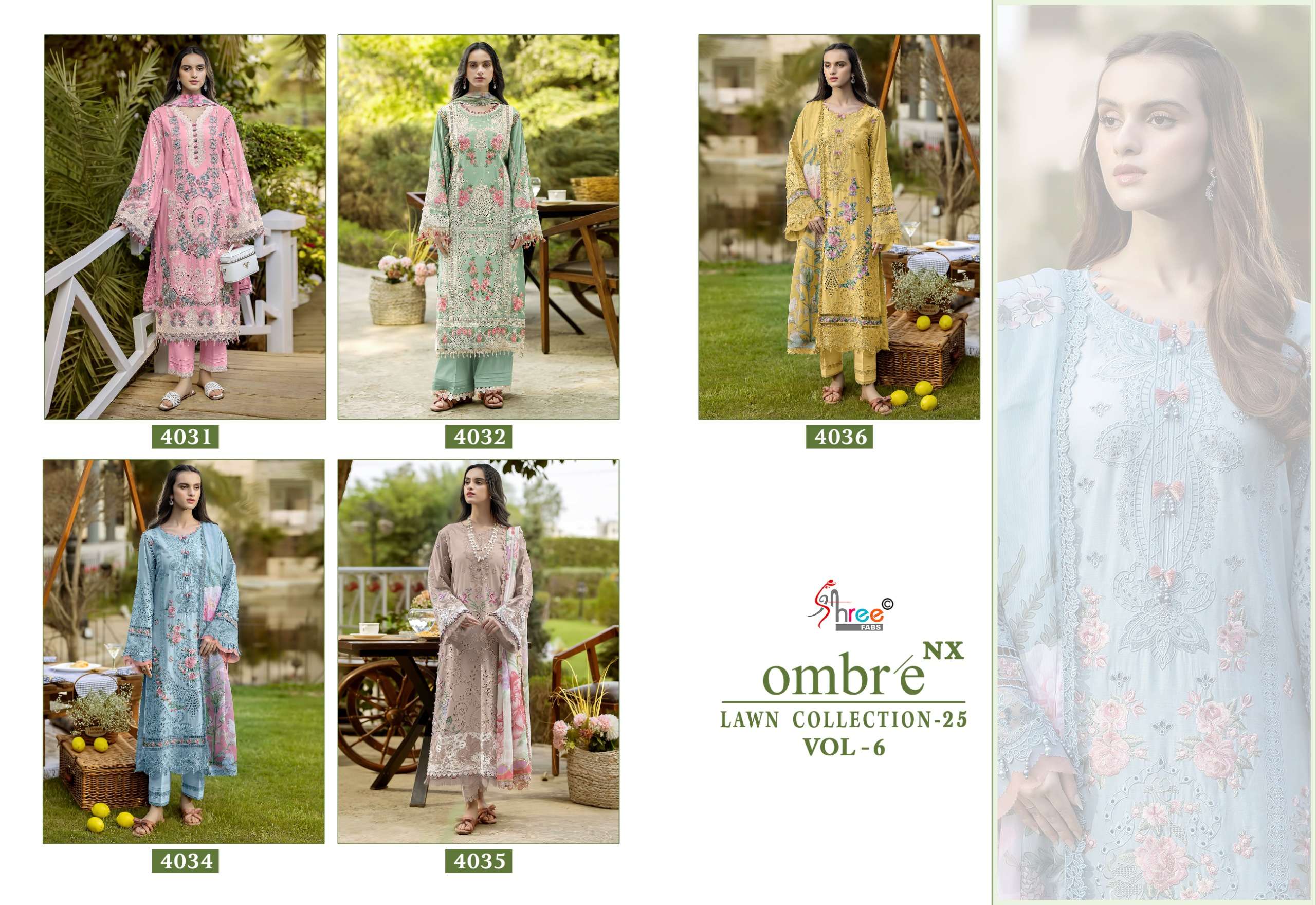 OMBRE LAWN COLLECTION VOL - 06 BY SHREE FAB - 01 - 05 A
