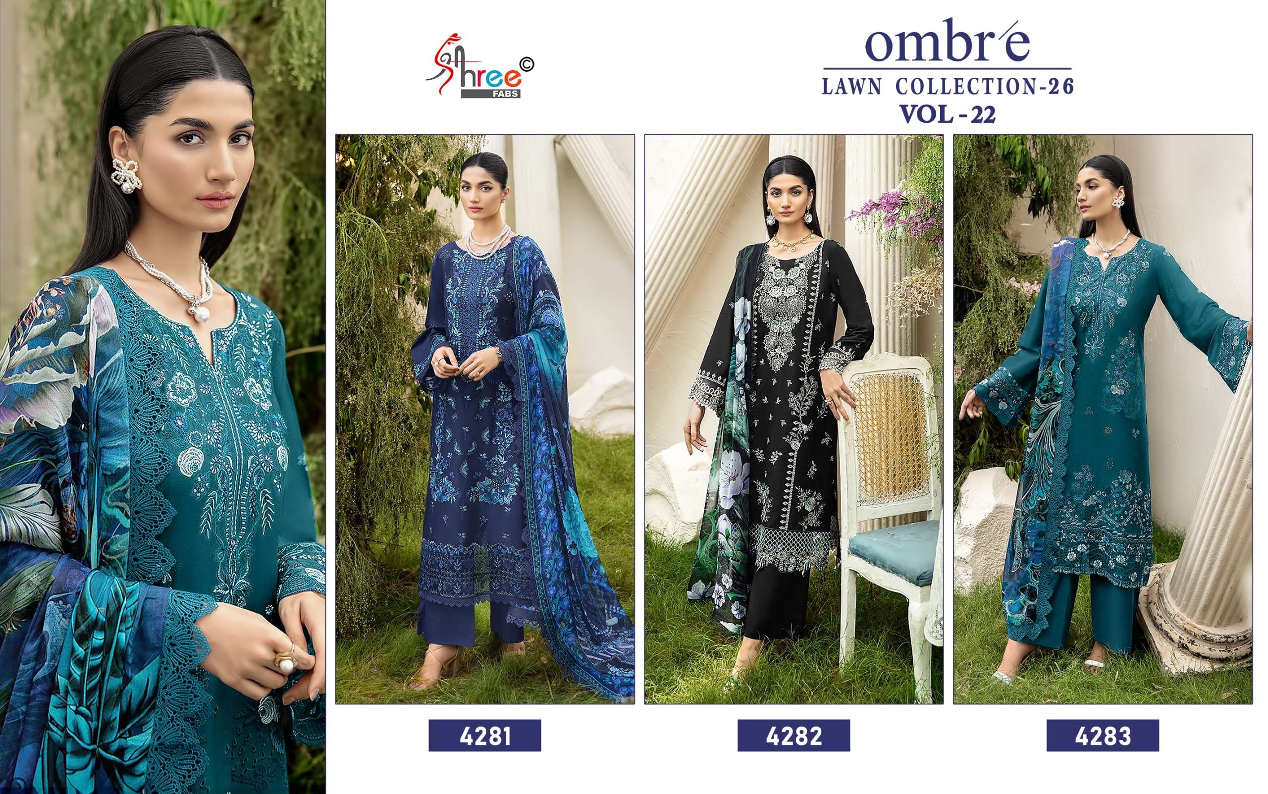 OMBRE LAWN COLLECTION VOL - 22 BY SHREE FABS - 01 - 03 B