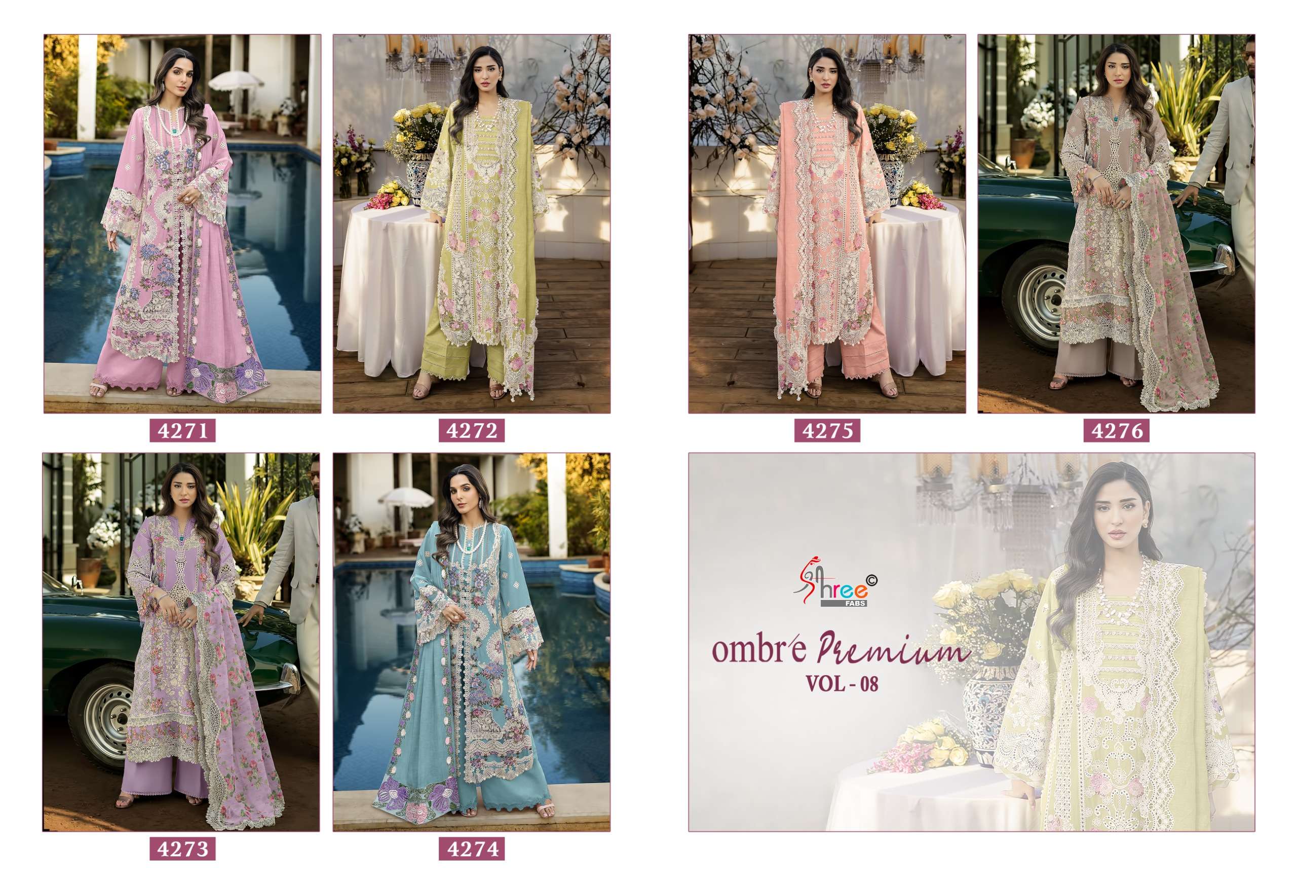 OMBRE PREMIUM VOL- 08 BY SHREE FABS - 01 - 06 B
