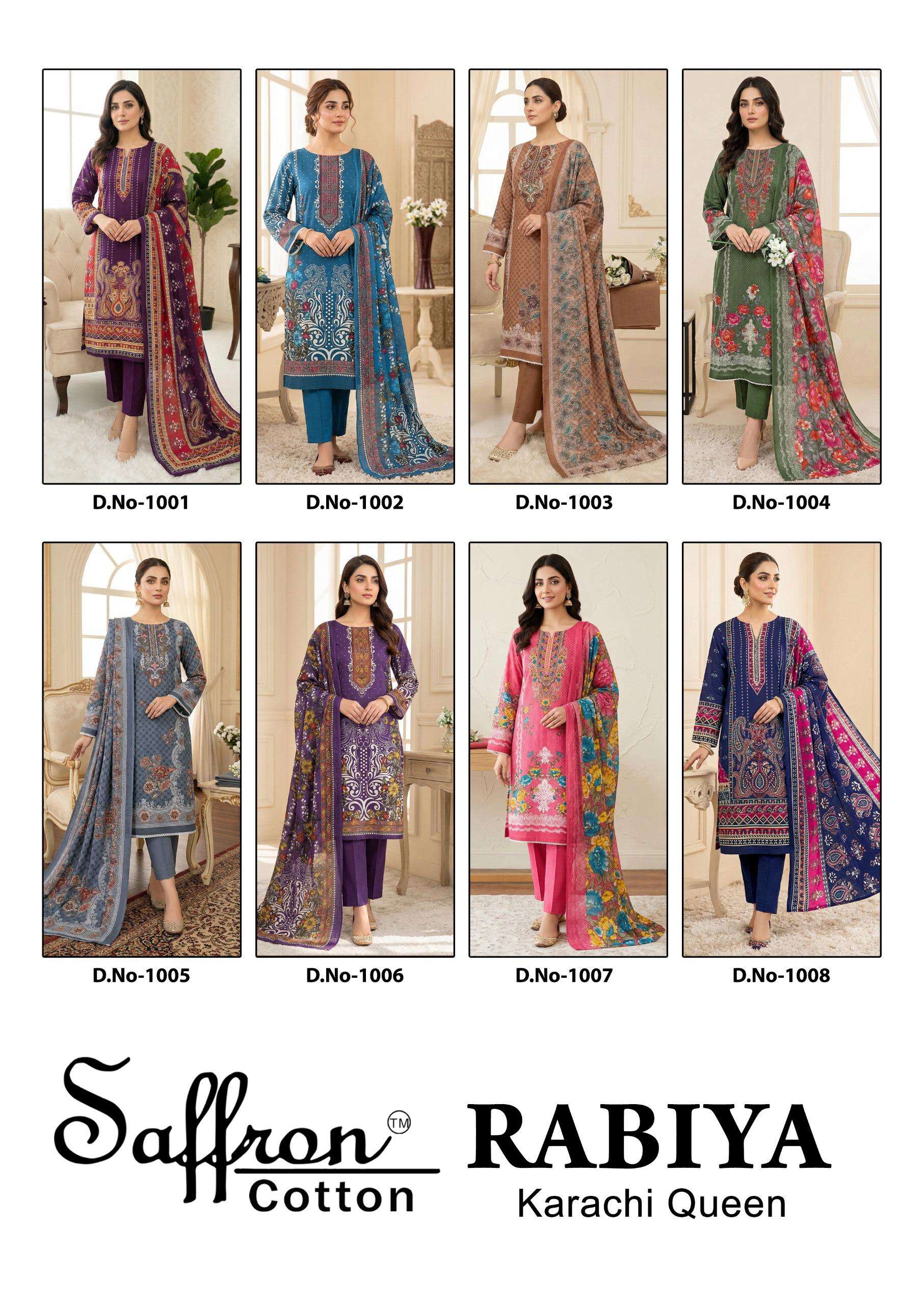 RABIYA KARACHI QUEEEN OPEN PIC BY SAFFRON COTTON - 01 - 08