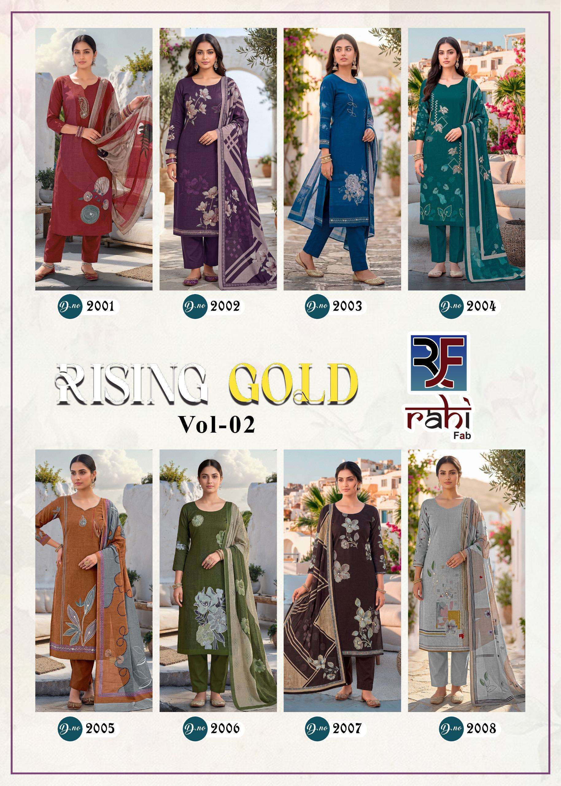 RISING GOLD VOL - 02 BY RAHI FAB - 01 - 08