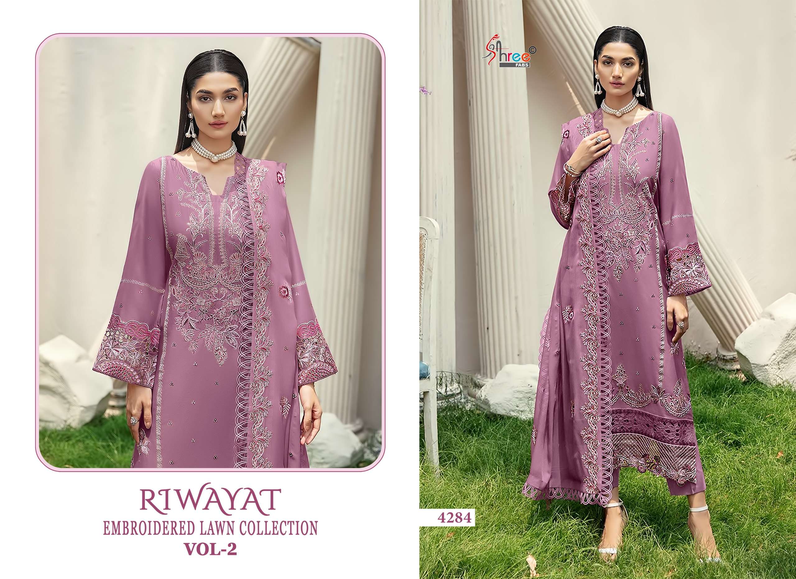RIWAYAT EMBROIDERED LAWN COLLECTION VOL - 02 BY SHREE FABS - 01