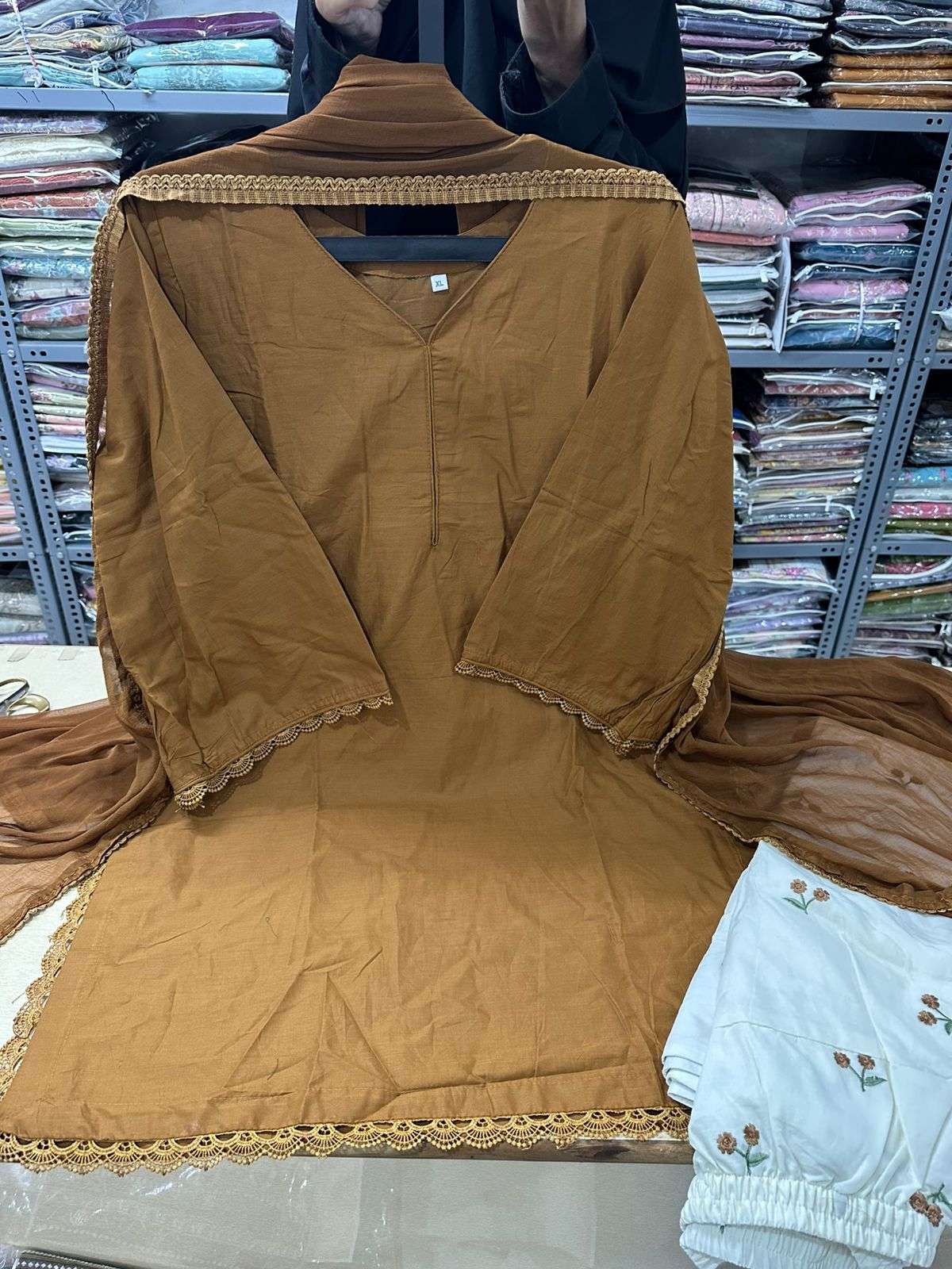RTW Premium Readymade Cotton Collection Farshi Shalwar Code - 26102 By Falah Designer Suits - 01