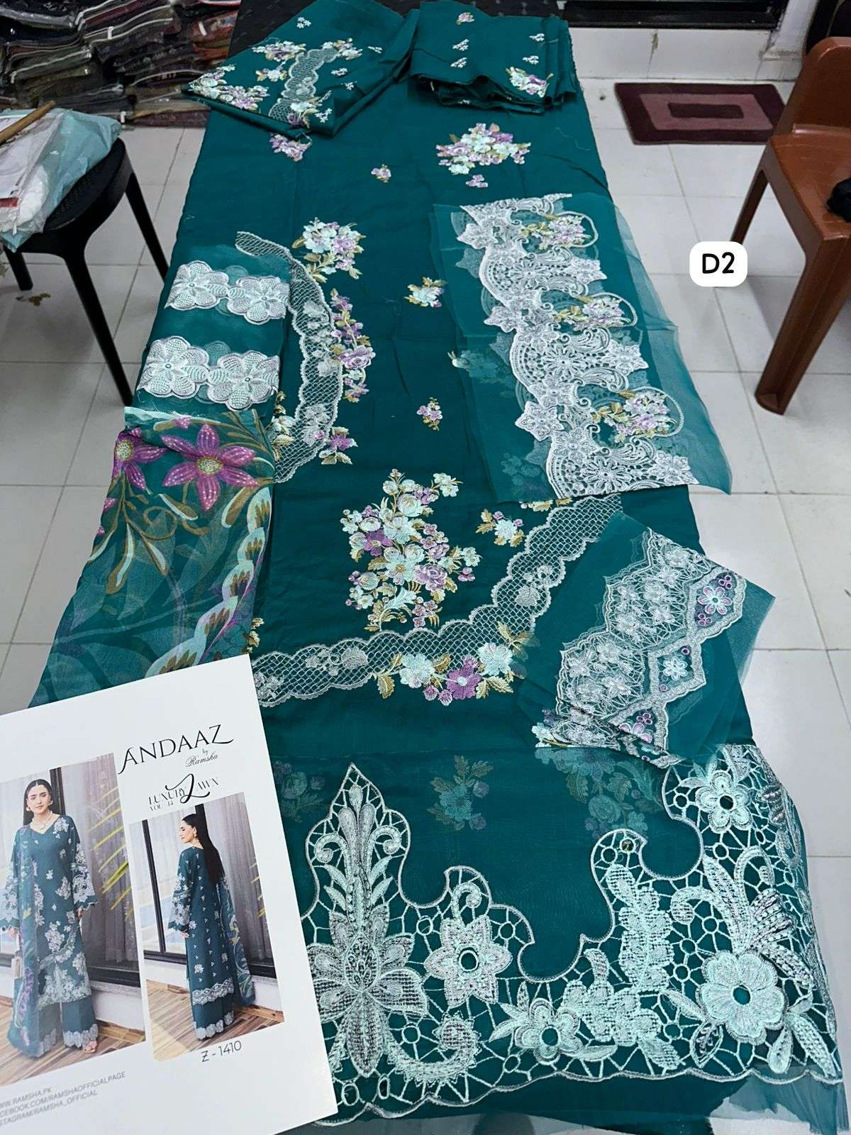 Andaaz Luxury Lawn Vol 14 Collection 2026 Ramsha-17