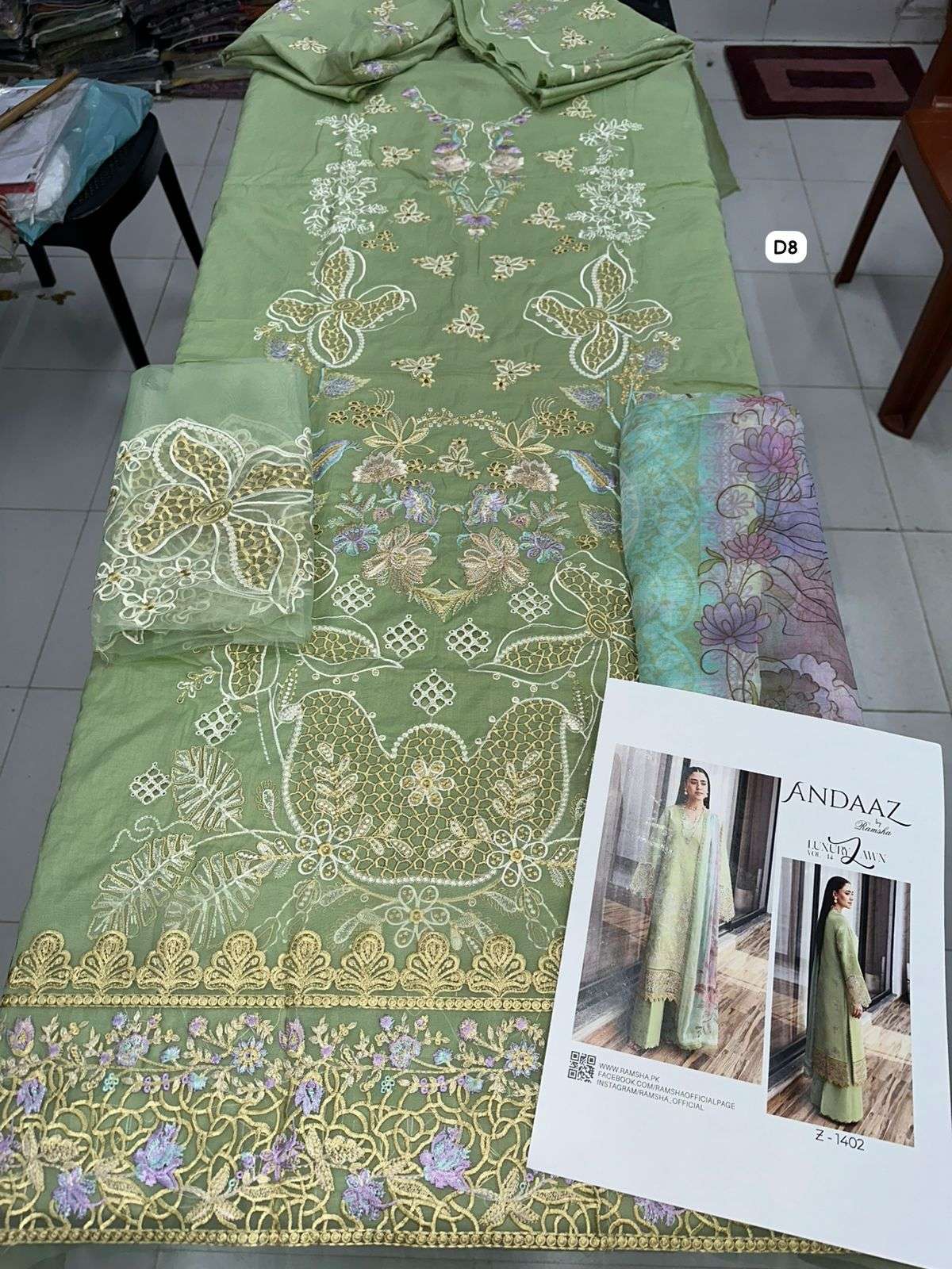 Andaaz Luxury Lawn Vol 14 Collection 2026 Ramsha-19