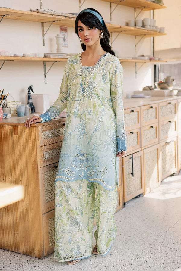 BALLERINA PRINTED CHIKANKARI LAWN COLLECTION BY NUREH - 02