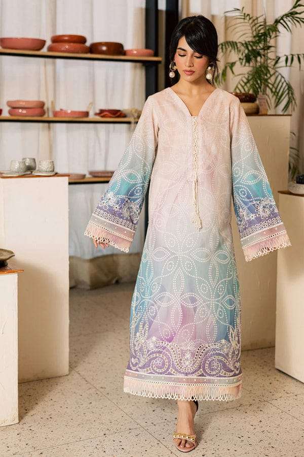 BALLERINA PRINTED CHIKANKARI LAWN COLLECTION BY NUREH - 05