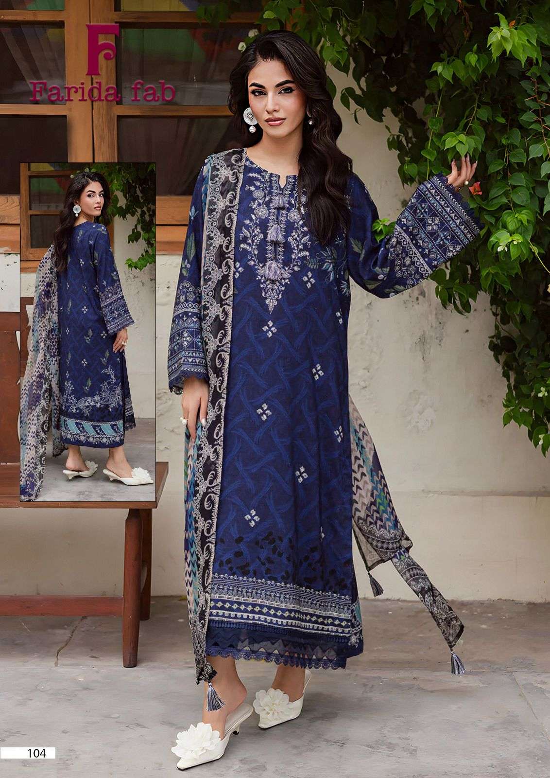 BIN SAEED HEAVY LUXURY LAWN COLLECTION BY FARIDA FAB - 04
